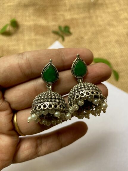 Siler Replica Green Jhumki