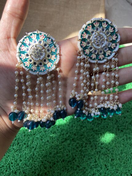 Chakri Earrings - Green