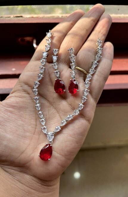 Deepika Neckpiece- Red