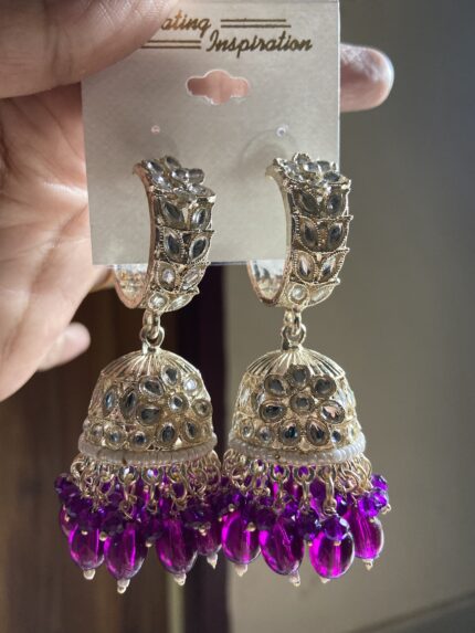 Kundan Jhumki - Purple