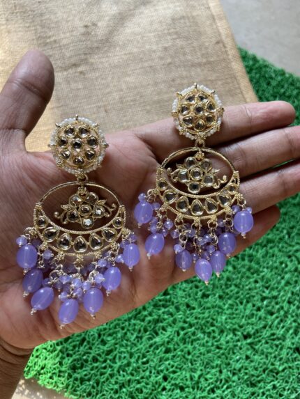 Naina Earrings - Lavender