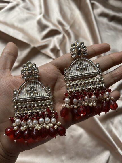 Ethnic Earrings - Red