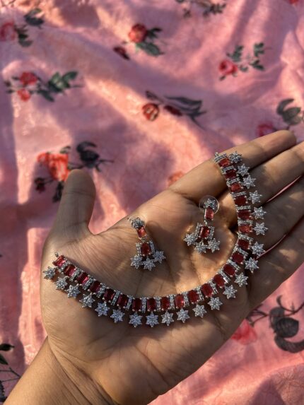 AD Necklace Set - Red