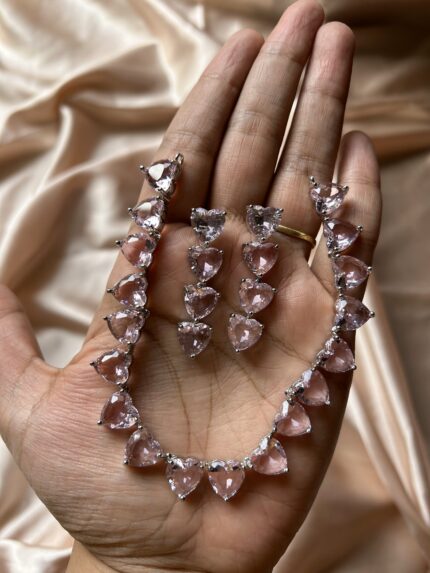 AD Pink Heart Necklace