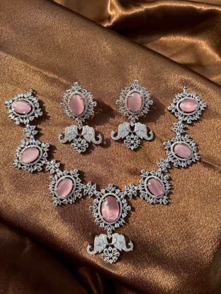 AD Necklace Set - Pink