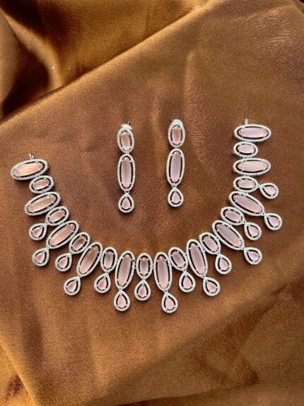 AD Necklace Set - Pink