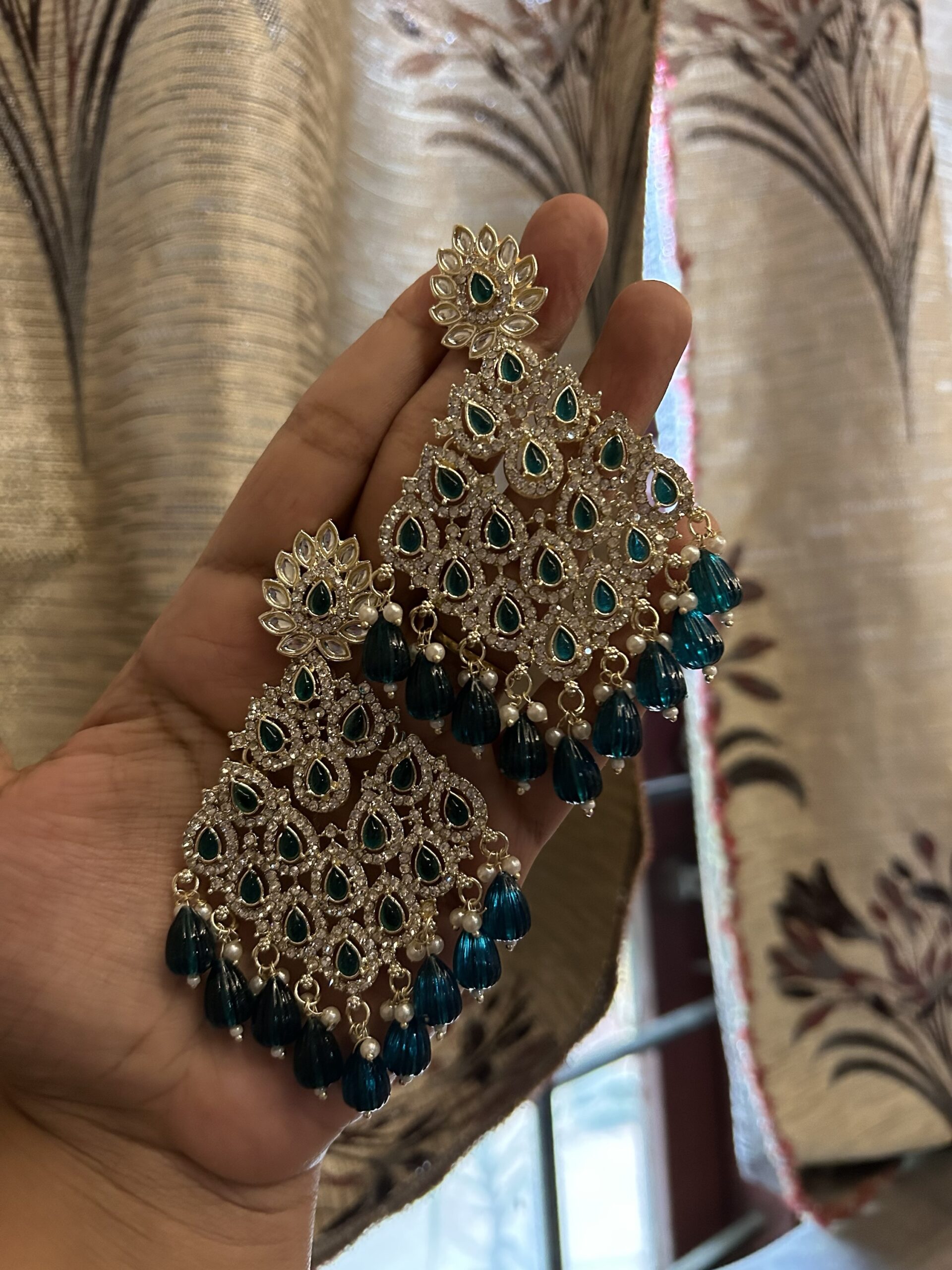 Noor Earrings - Green