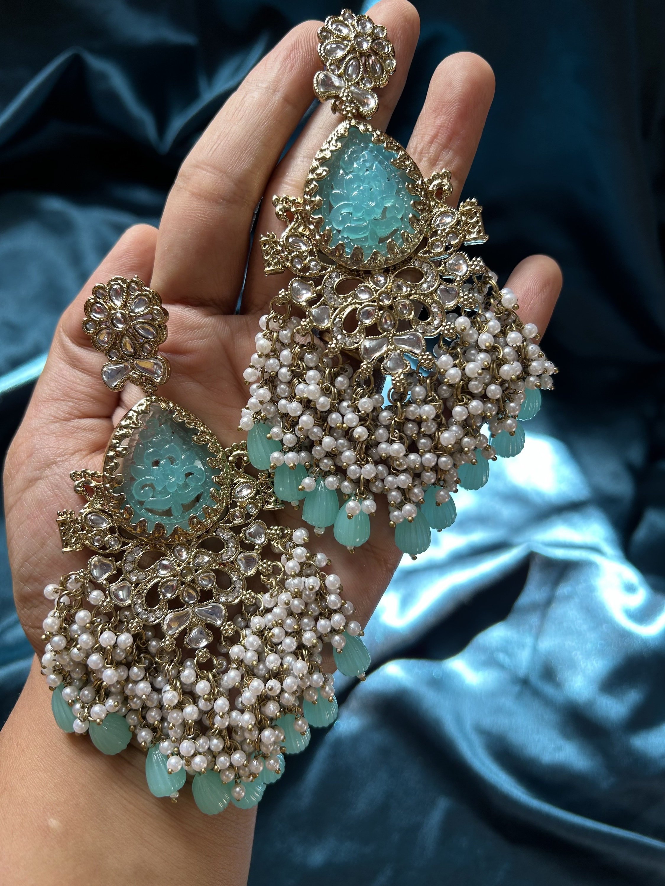 Kaynaat Chandbali - Sky Blue