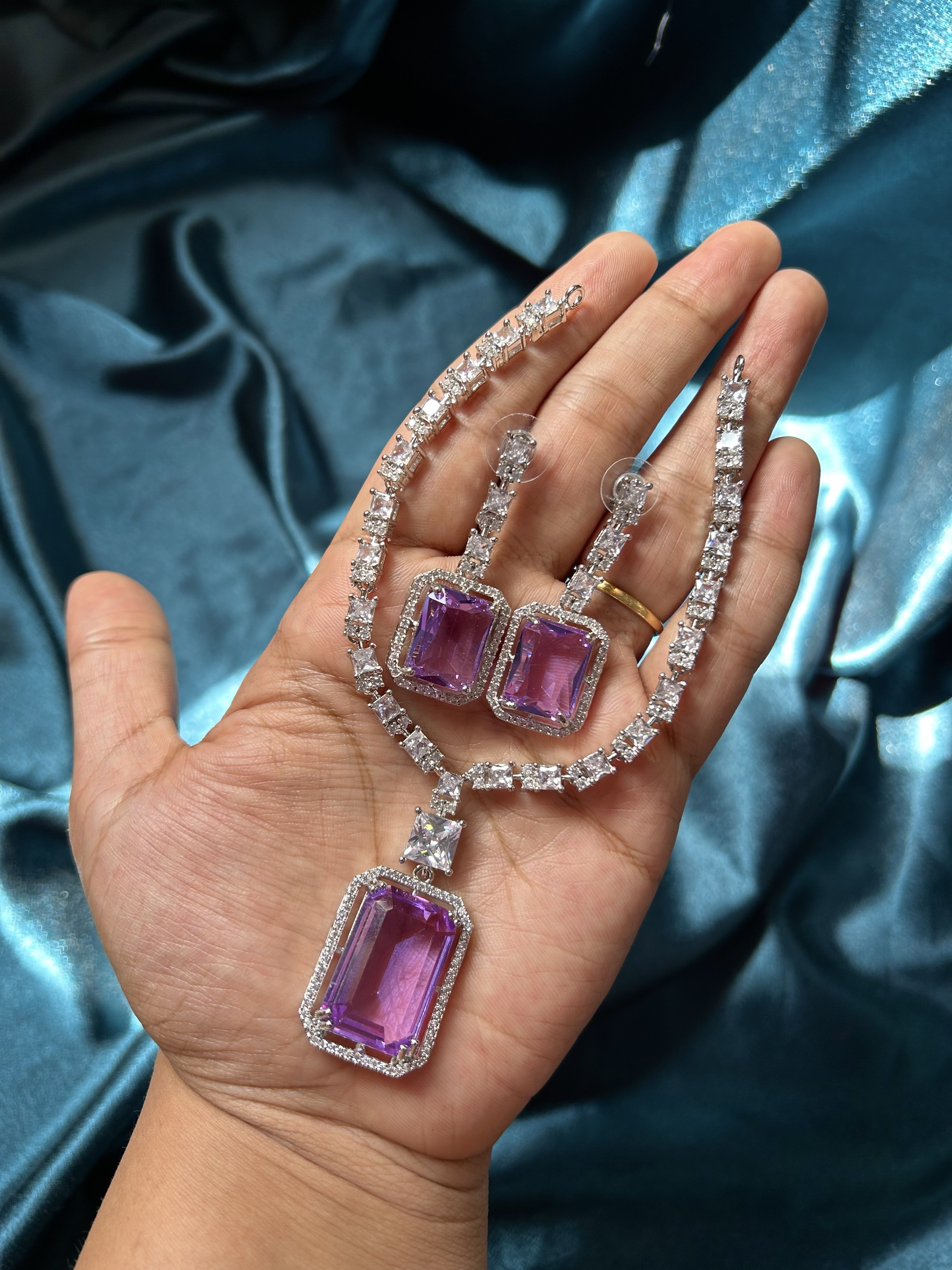 AD Necklace Set - Lavender