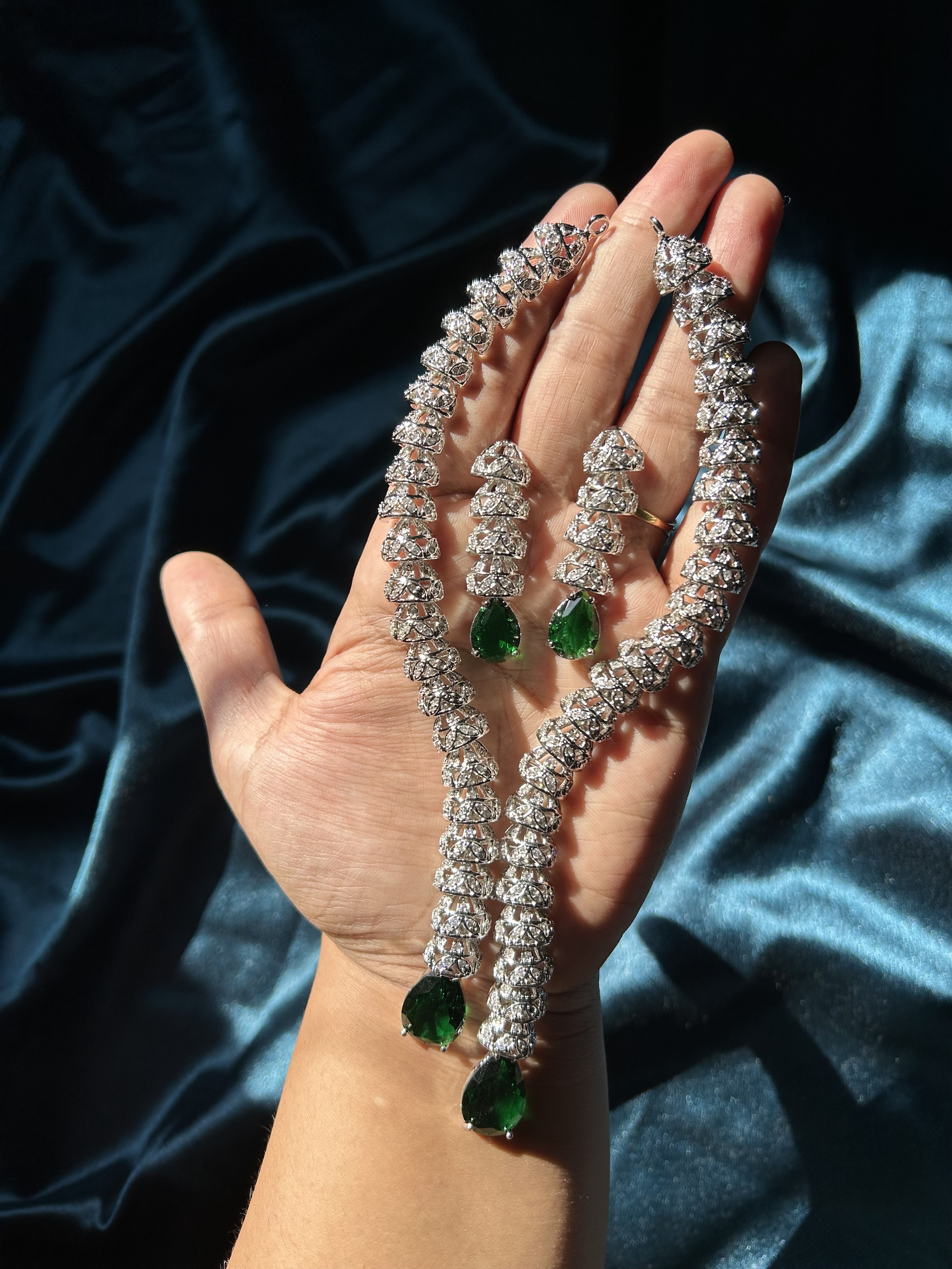 AD Necklace Set - Green