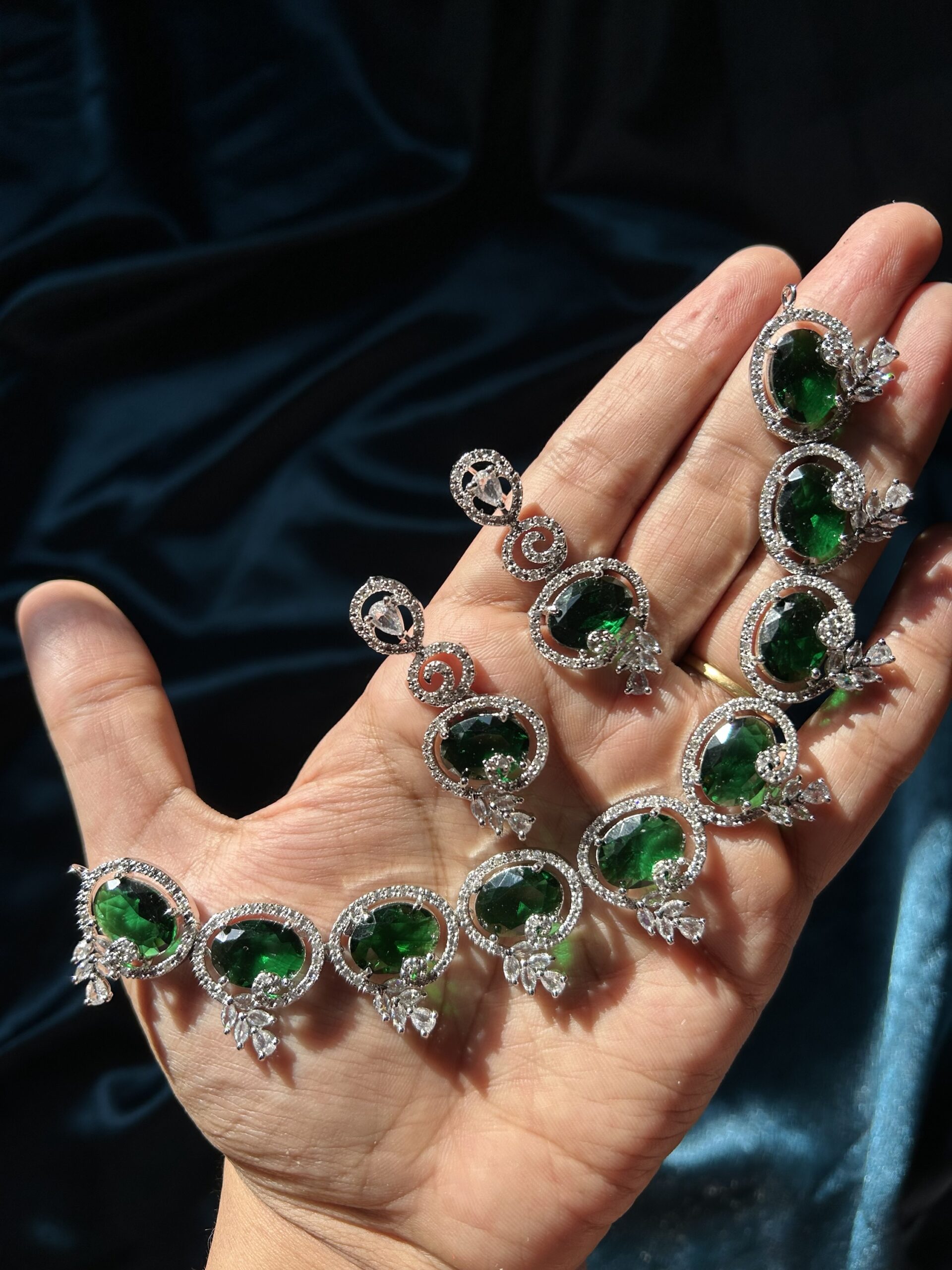 AD Necklace Set - Green