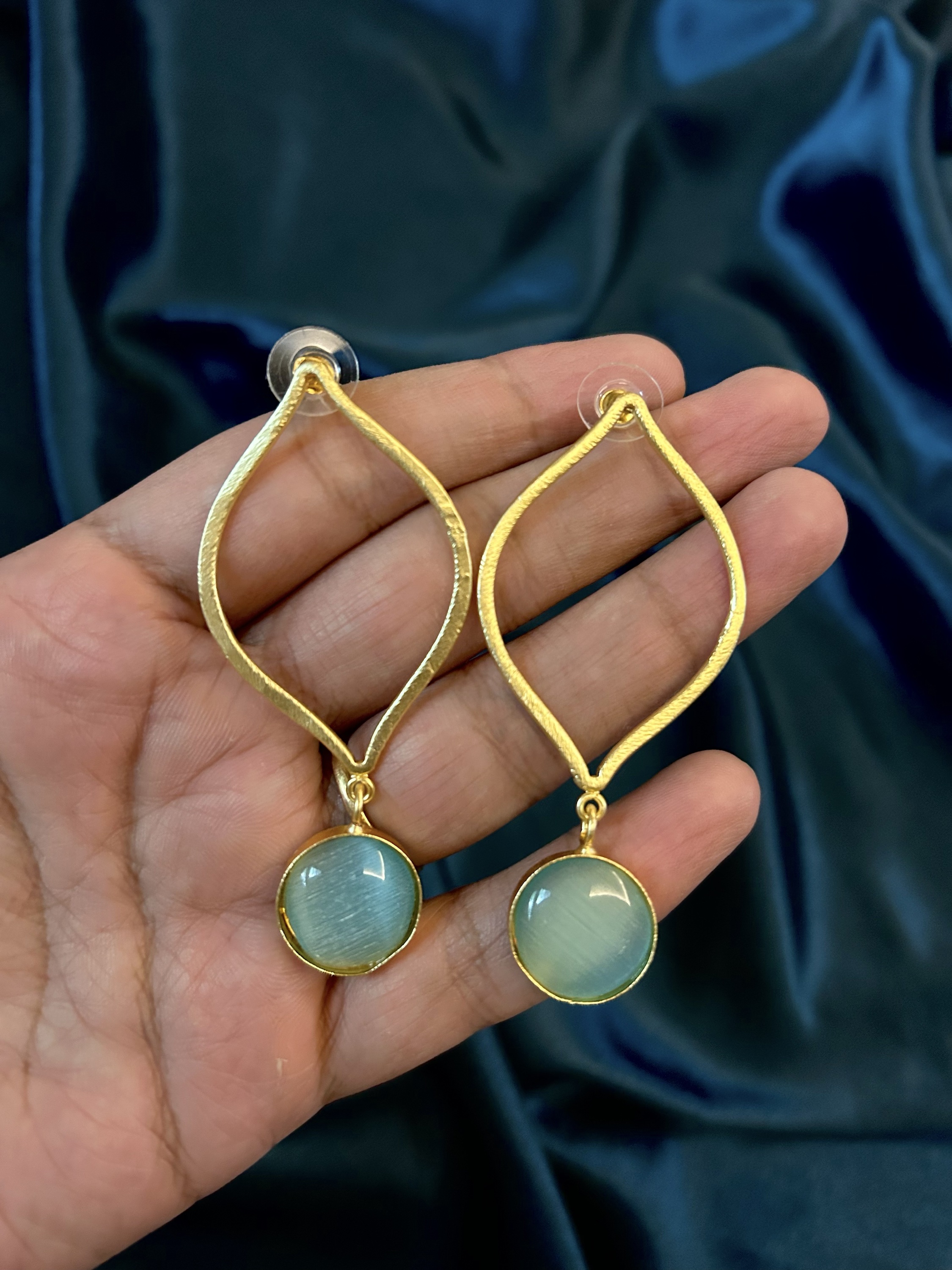 Monalisa Brass earrings - Blue
