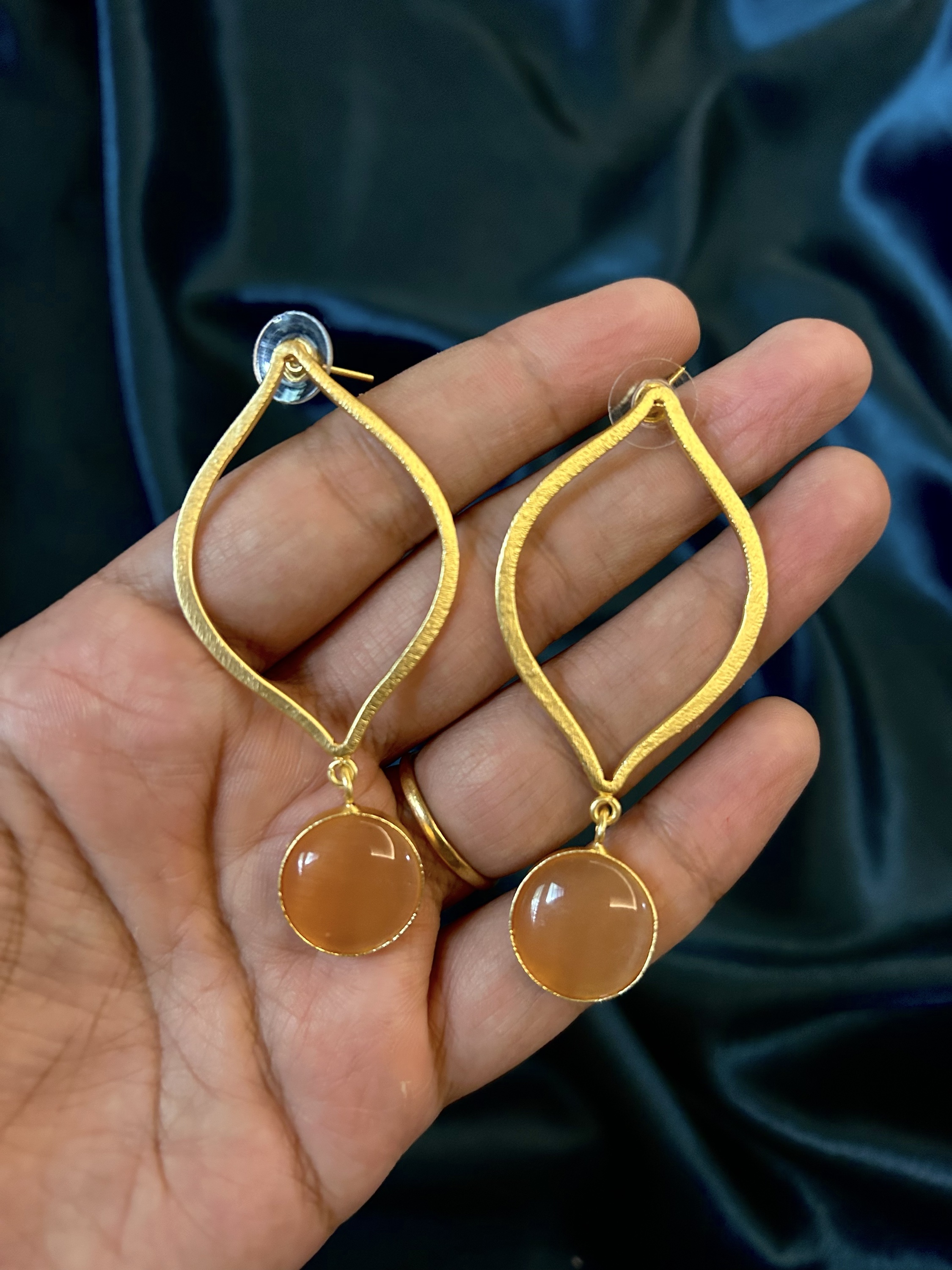 Monalisa Brass Earrings - yellow