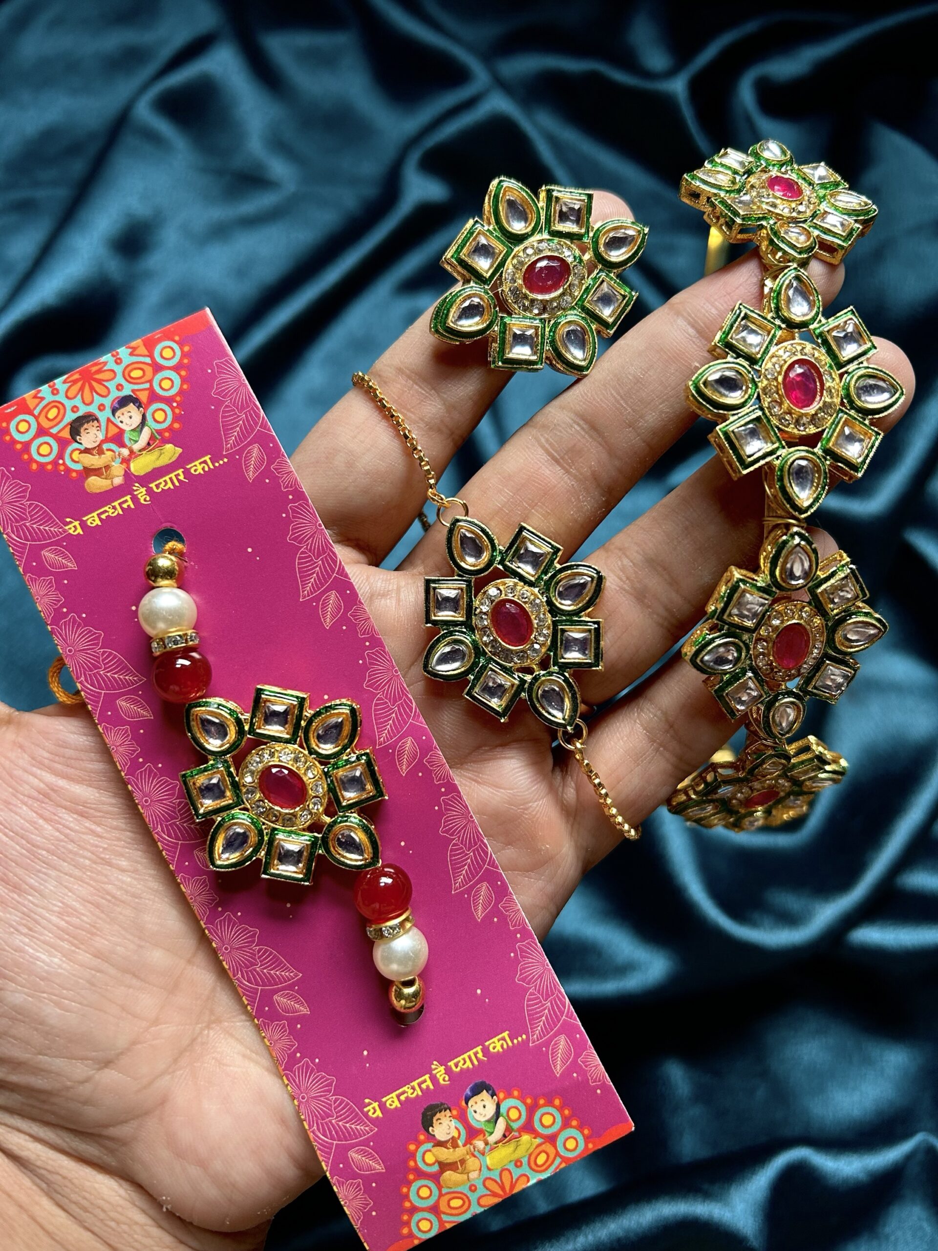 Bhai Bhabhi Combo D With Ring and Hairband