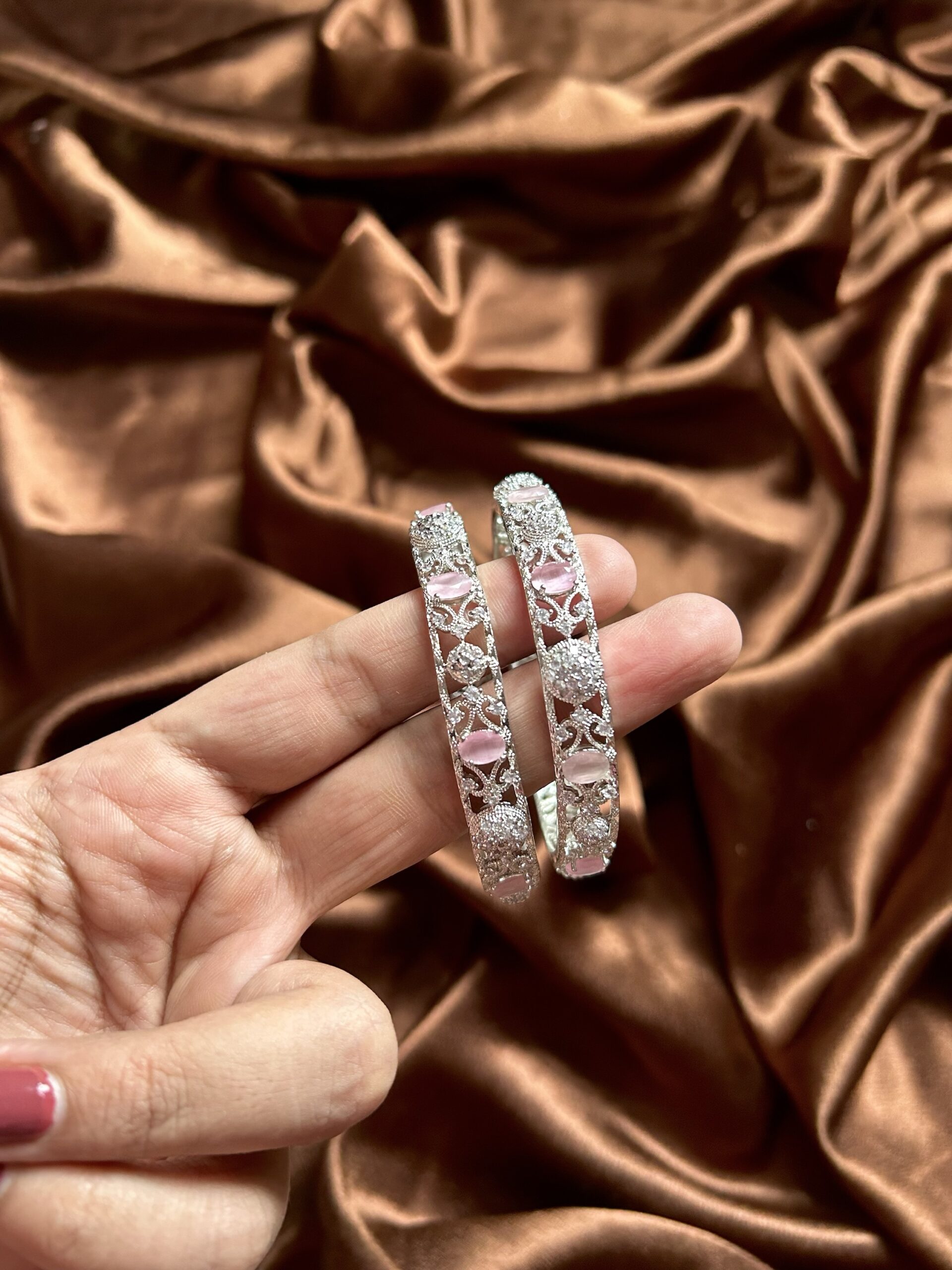 Adya AD Bangles Set of 2 - Pink