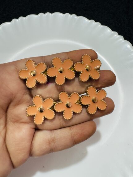 Flower Pin - Orange