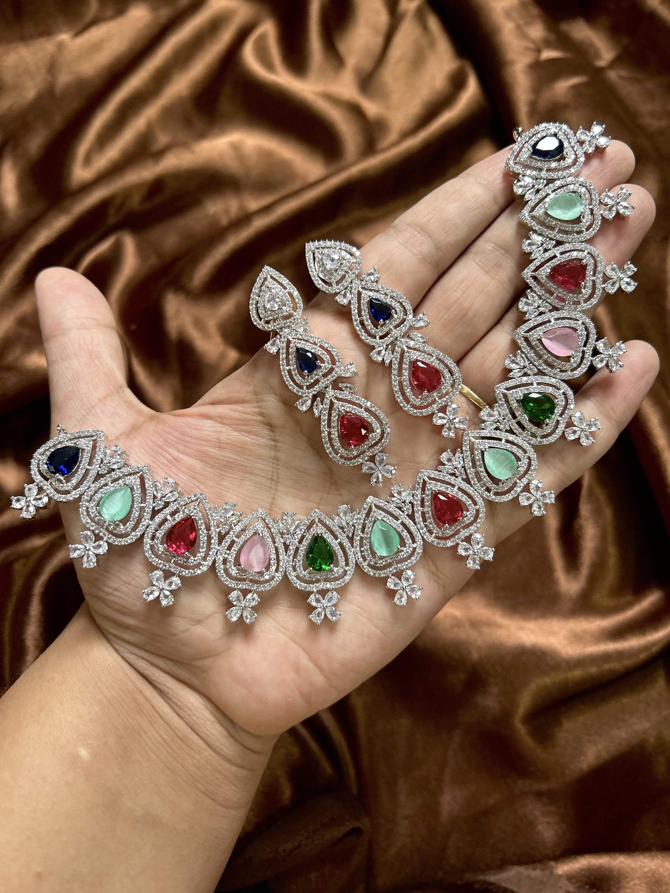 Chahat AD Necklace Set - Multi