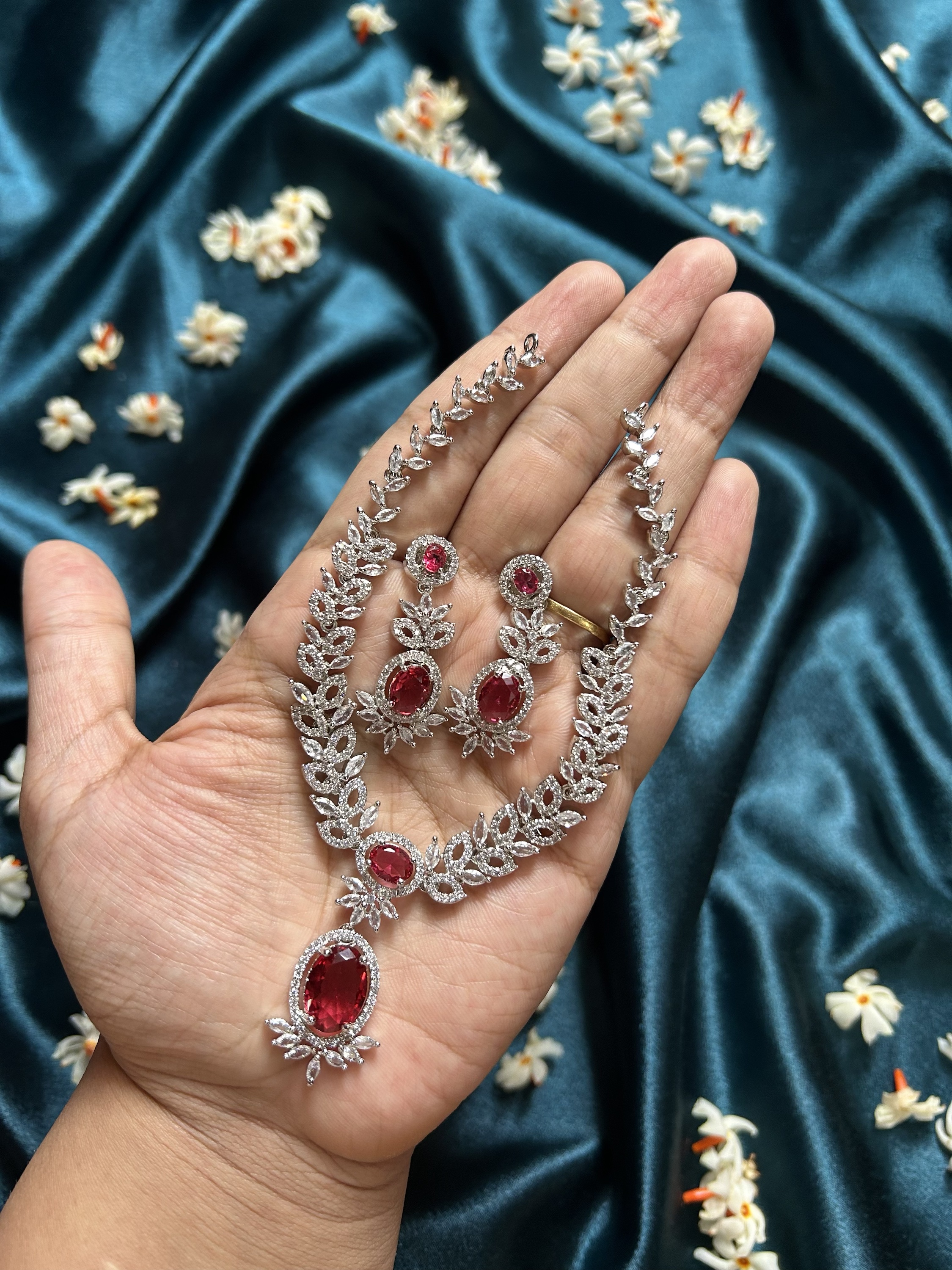 AD Necklace Set - Ruby
