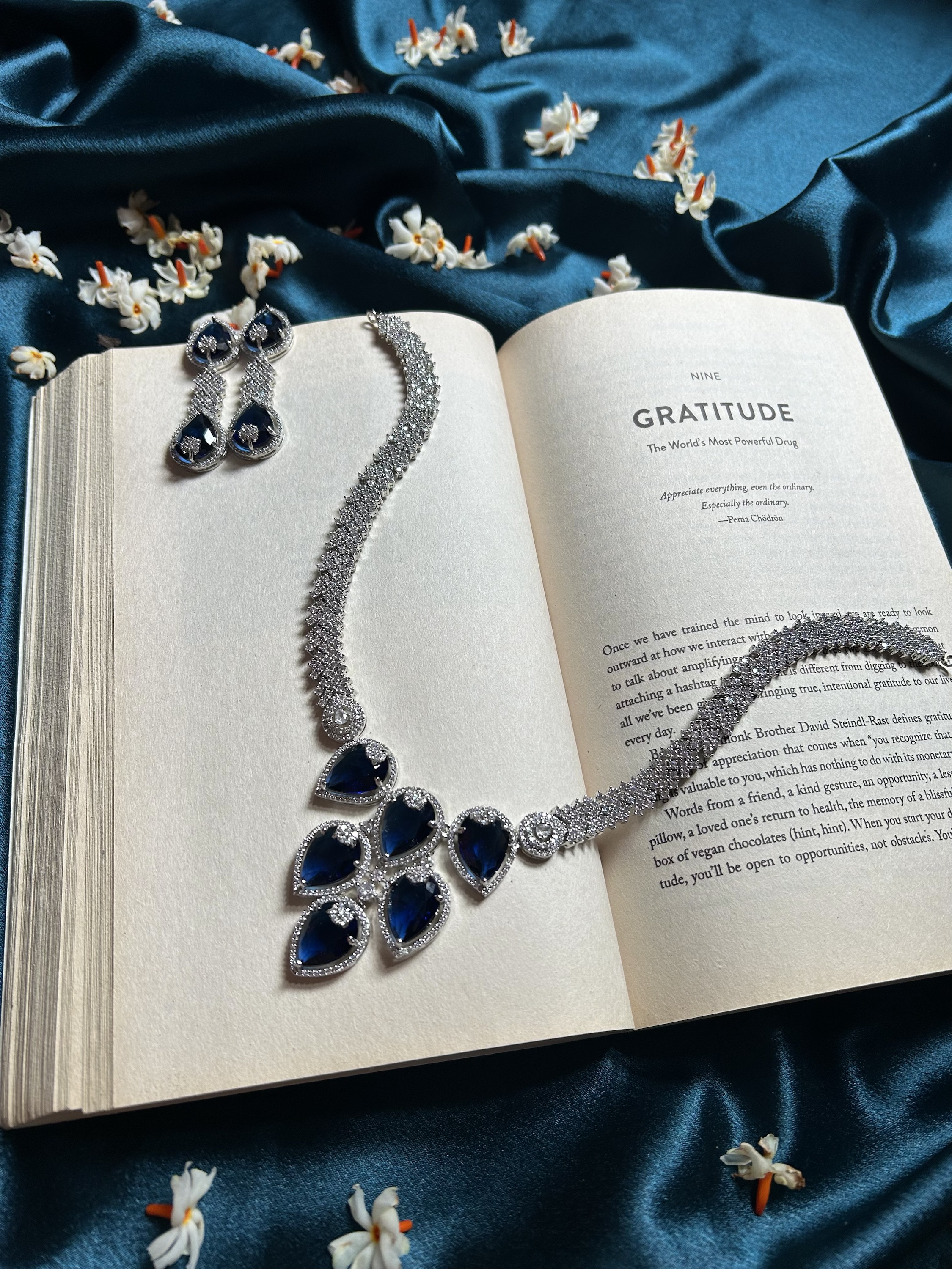 AD Tree Necklace Set - Blue