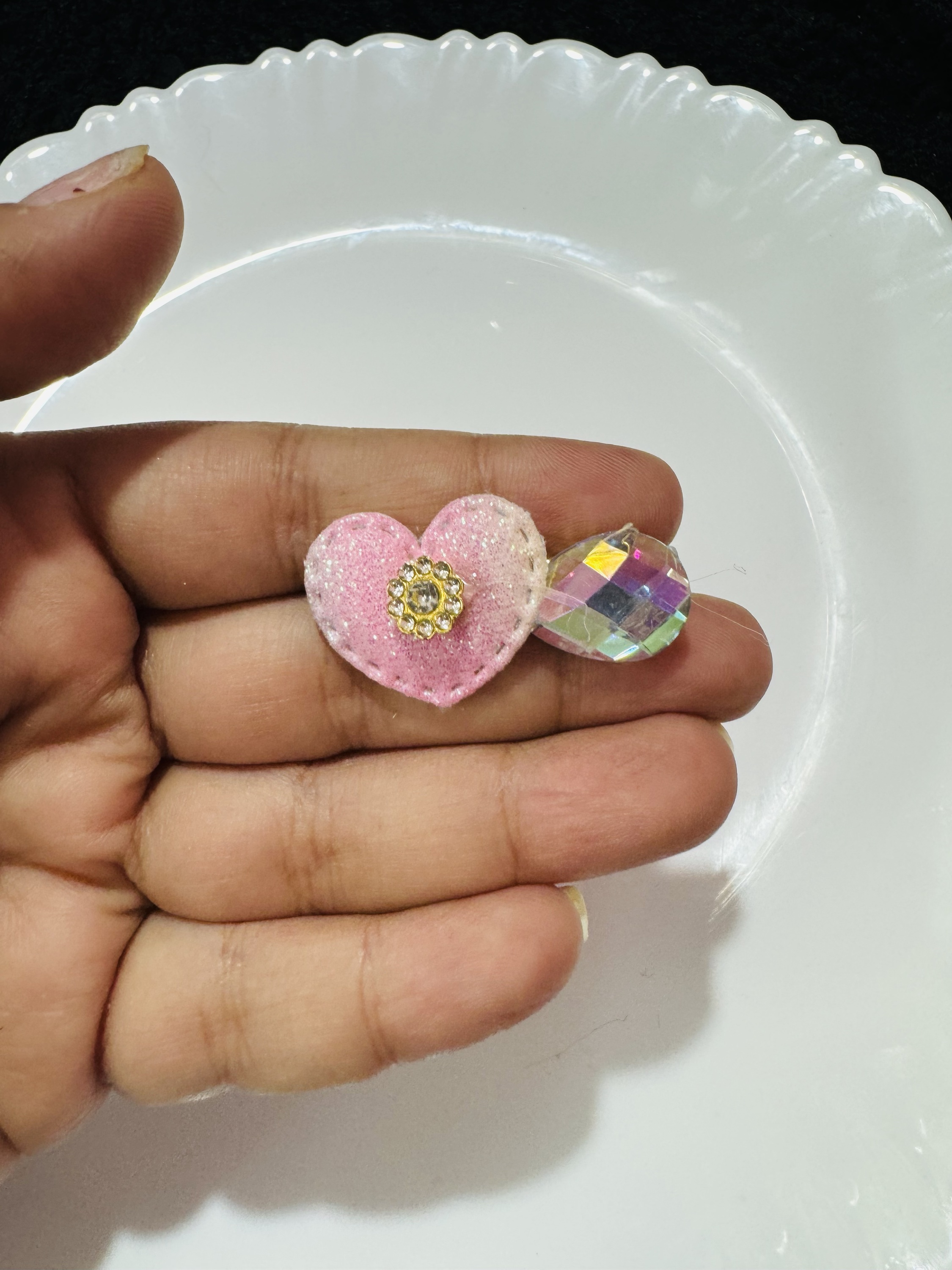 Heart Hair Pin - Pink
