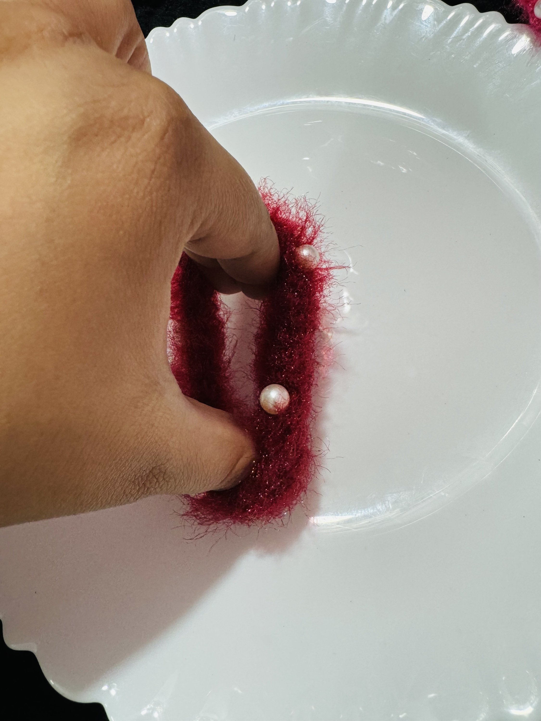 Pearl Rubberband - Maroon