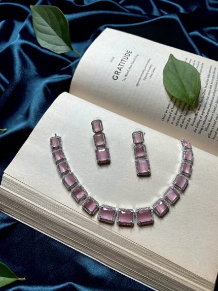 AD Necklace Set - Pink