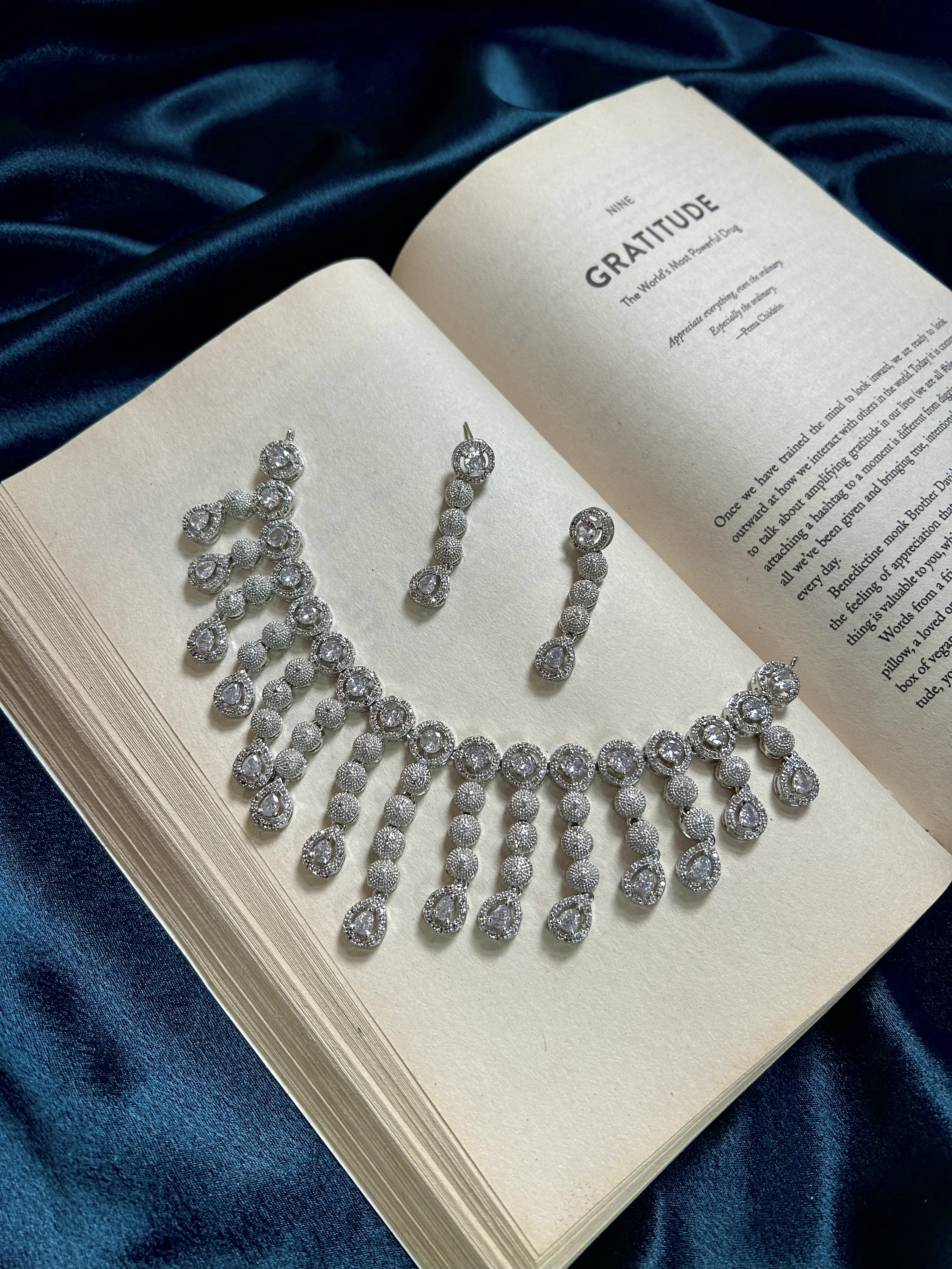 AD Necklace Set - Silver