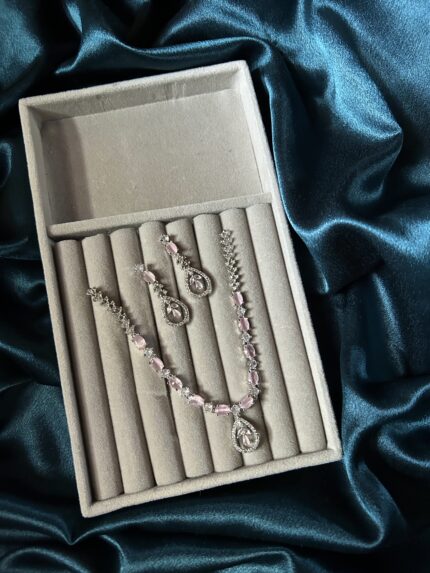AD Necklace Set - Pink