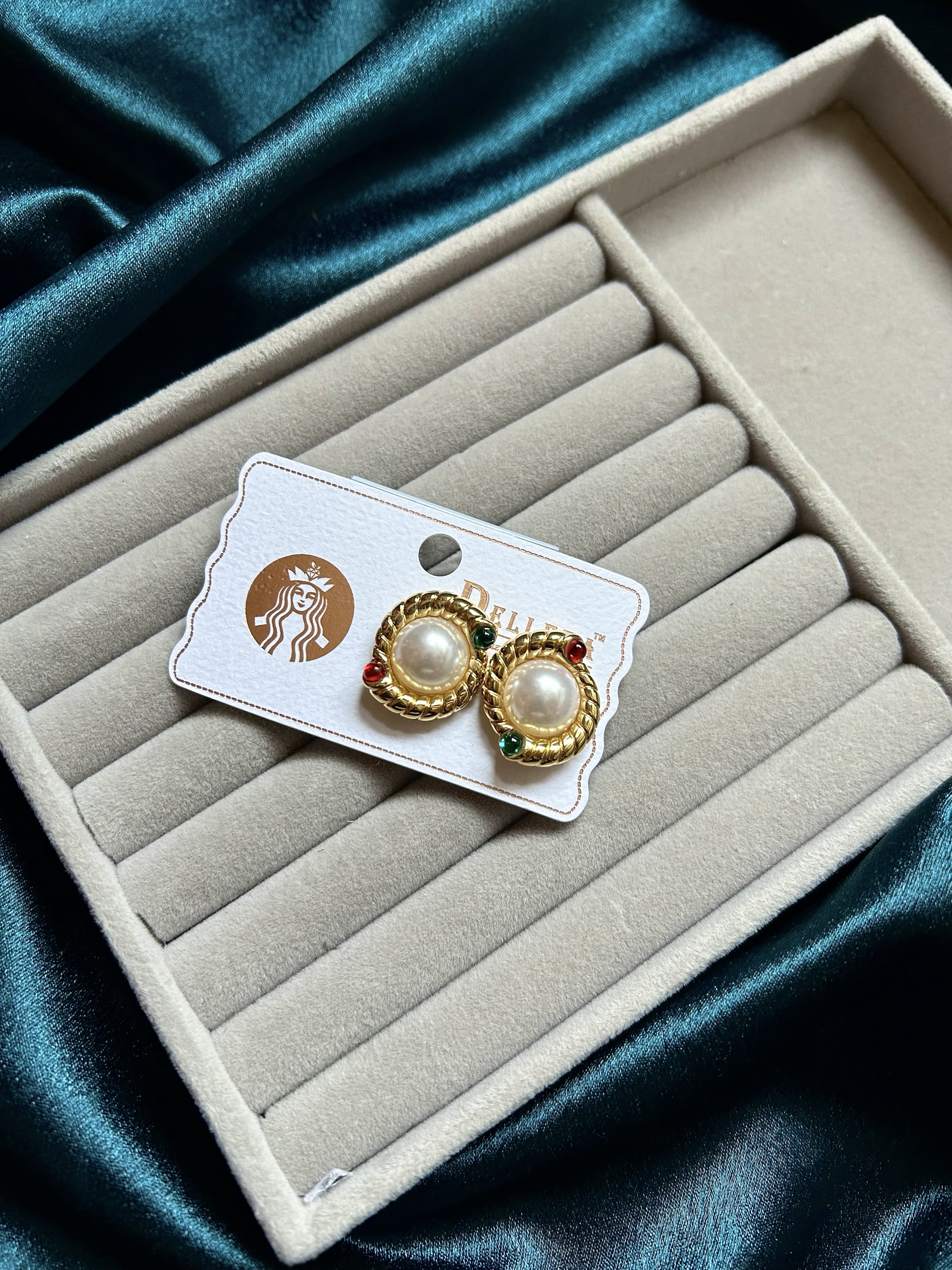 Anti Tarnish Pearl Stud Earrings