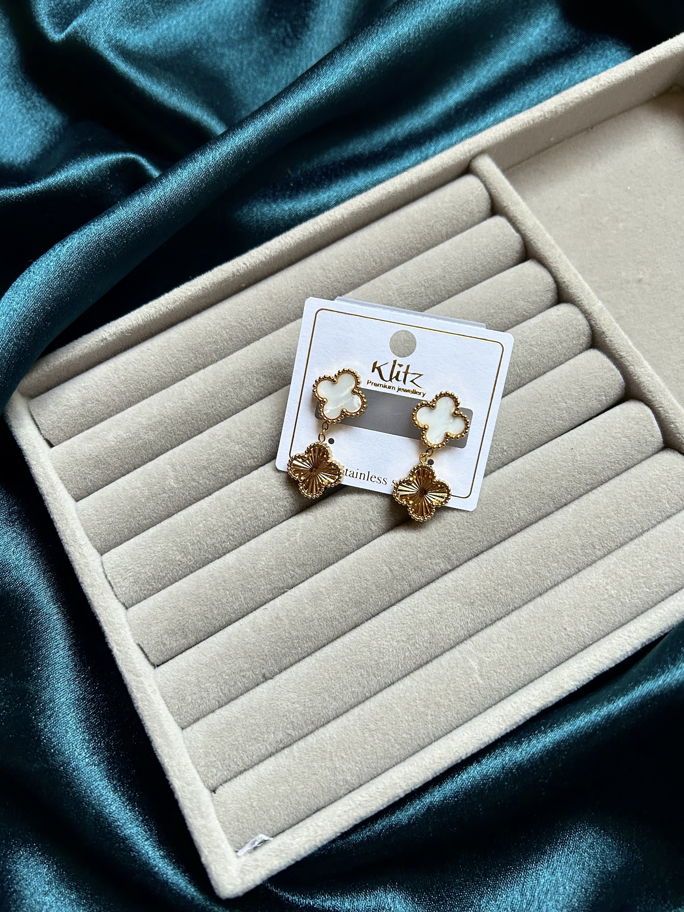 Anti Tarnish White Clove Earrings