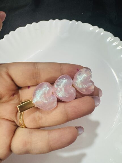 Korean Heart Pin - Pink