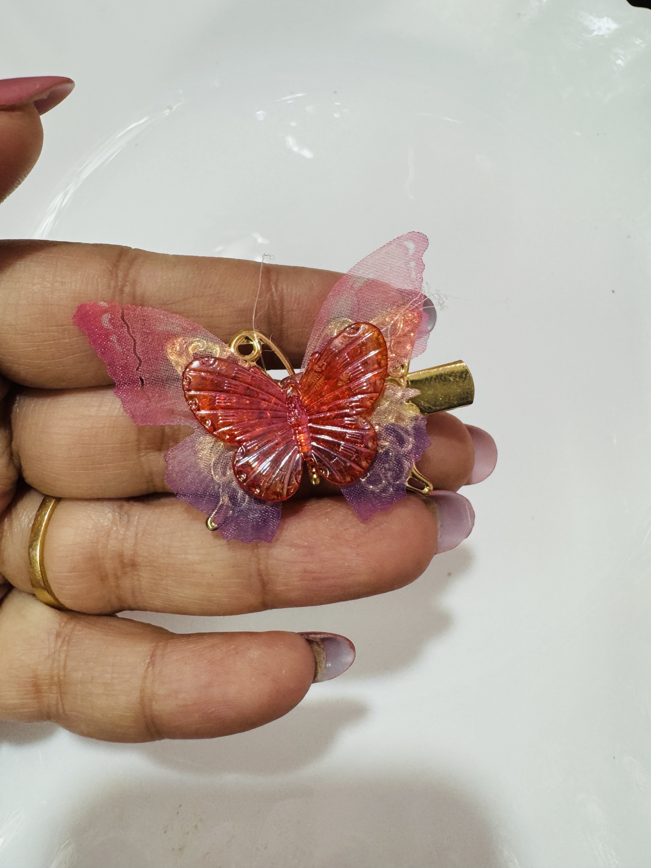 Butterfly Pin - Red