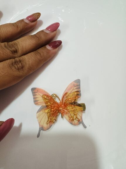 Butterfly Pin - Yellow Orange