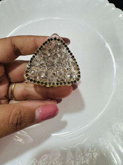 Crystal Tri Clutchure - Grey