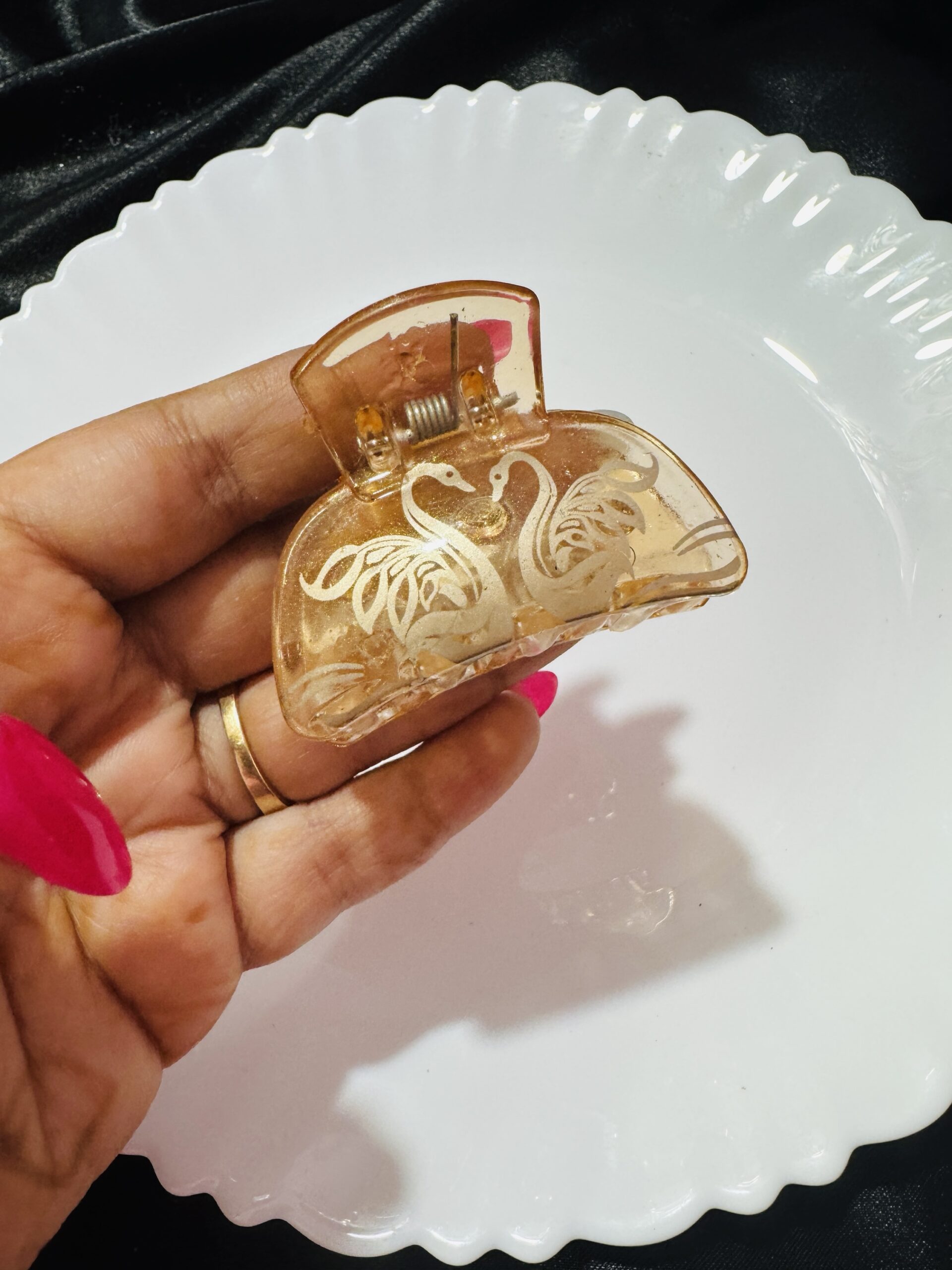 Brown Printed Clutchure