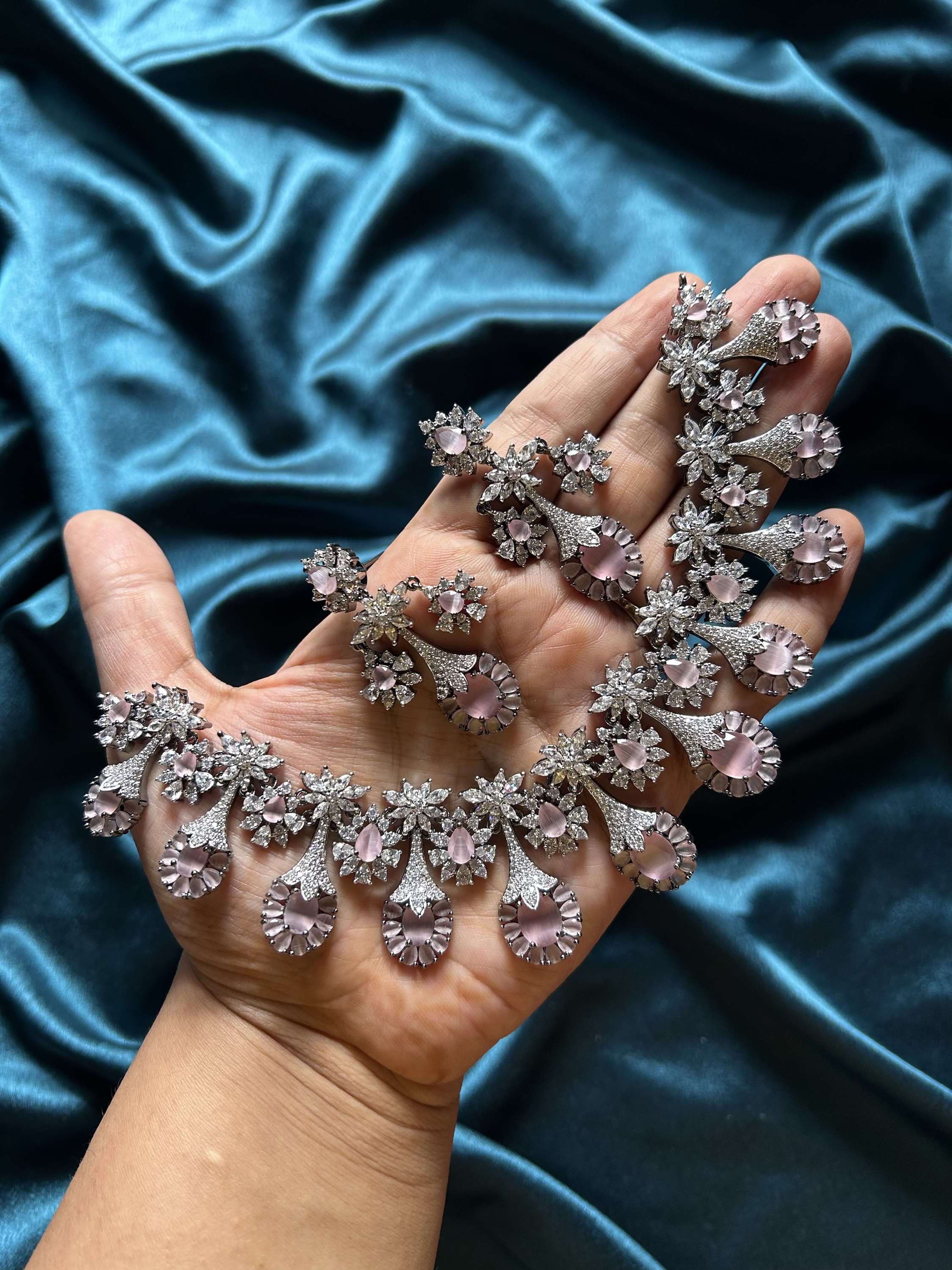 AD Necklace Set - Pink
