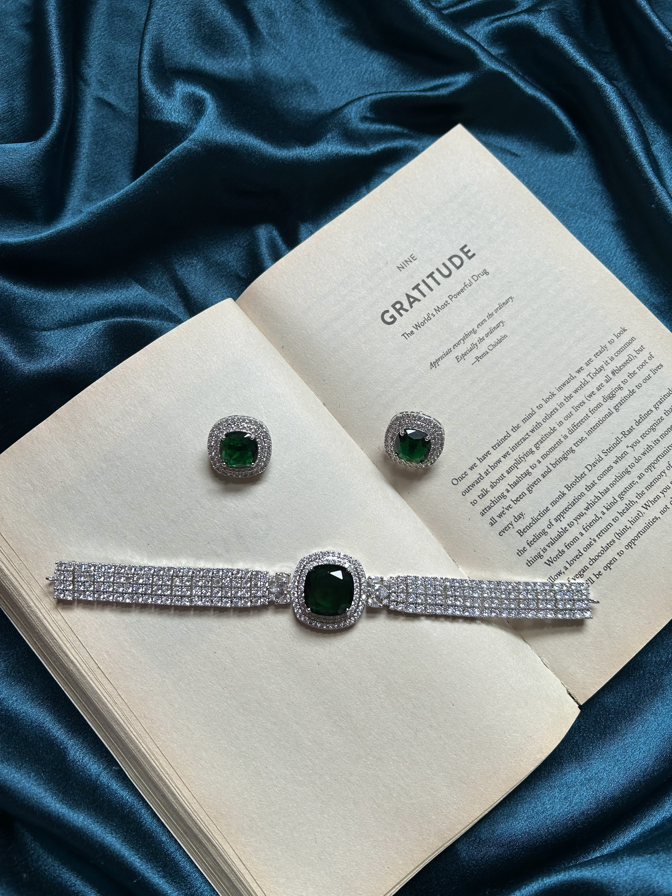 AD Necklpiece Set - Green