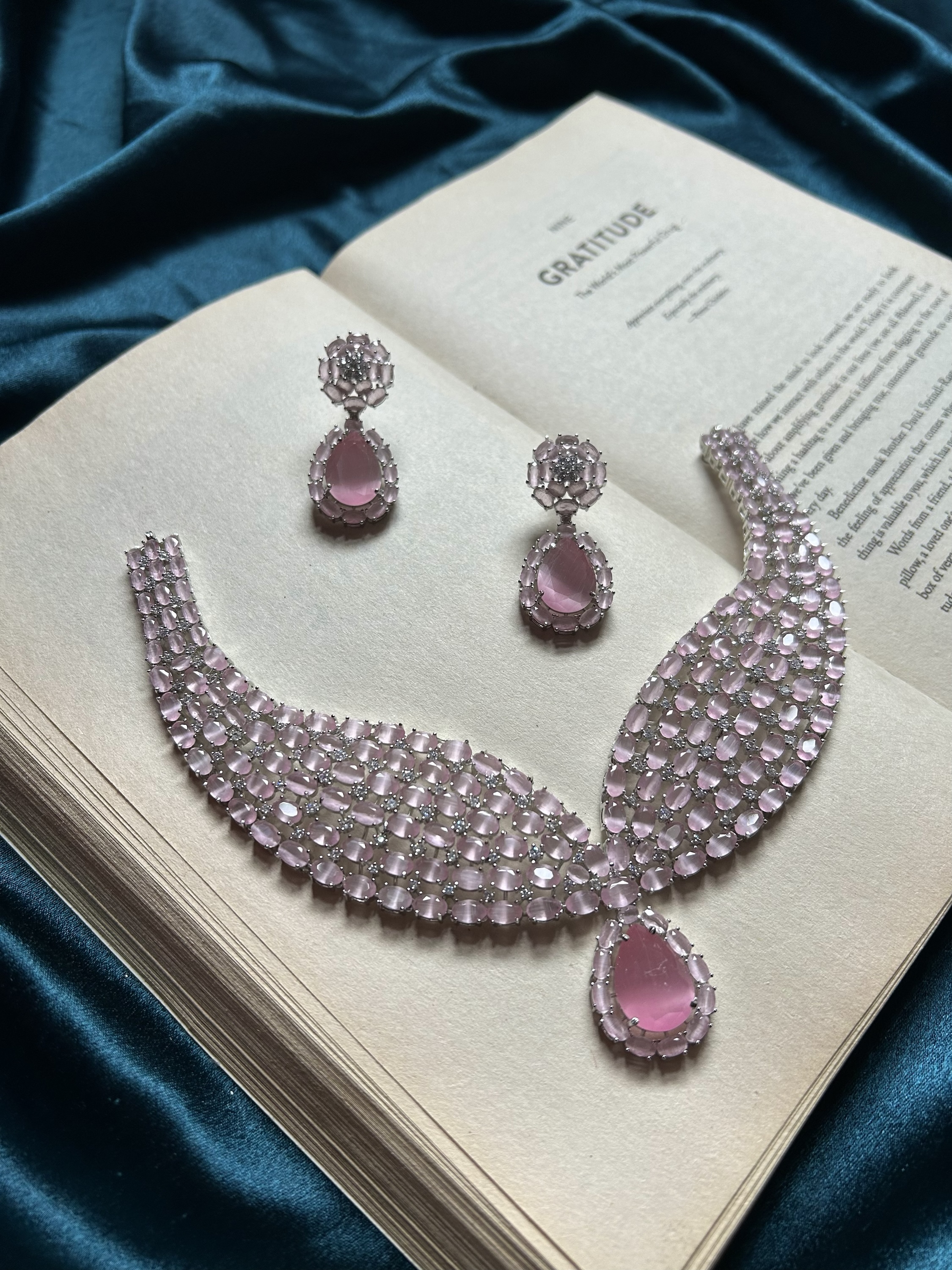 AD Neckpiece Set - Pink