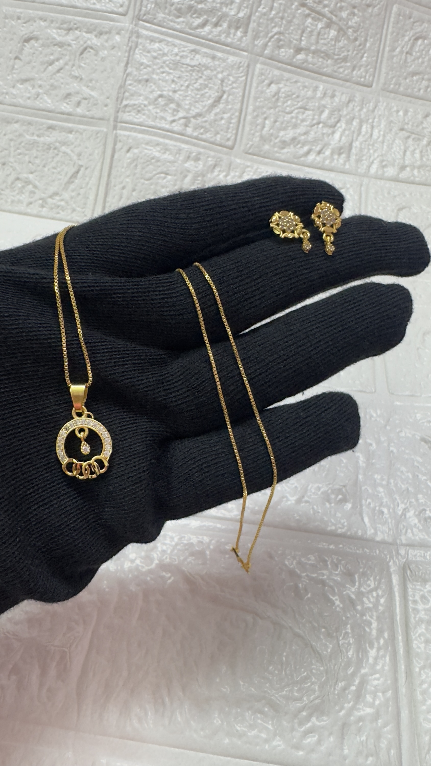 Daily Wear Chain Pendant With Earrings - CP10