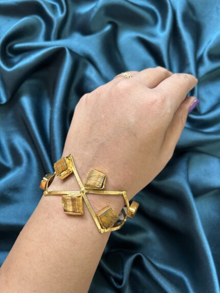 Brass Tiger Stone Bracelet