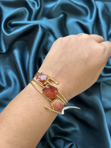 Brass Natural Stone Bracelet