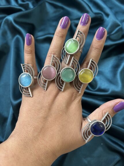 Silver Replica Ring - Pink