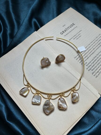 Brass Stone Hasli With Studs