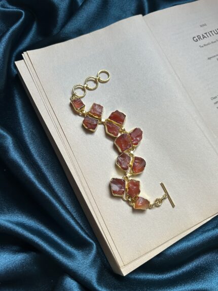 Brass Natural Stone Rust Bracelet