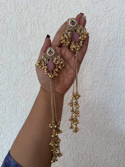 Kashmiri Earrings - Pink