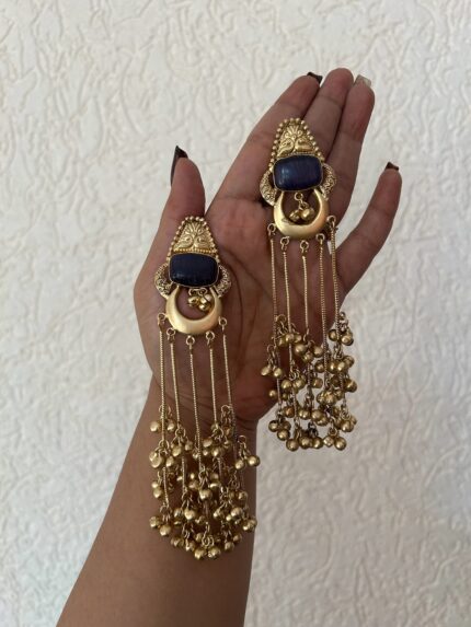 Kashmiri Earrings - Purple