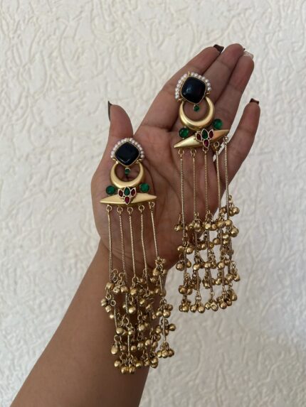Kashmiri Earrings - Black