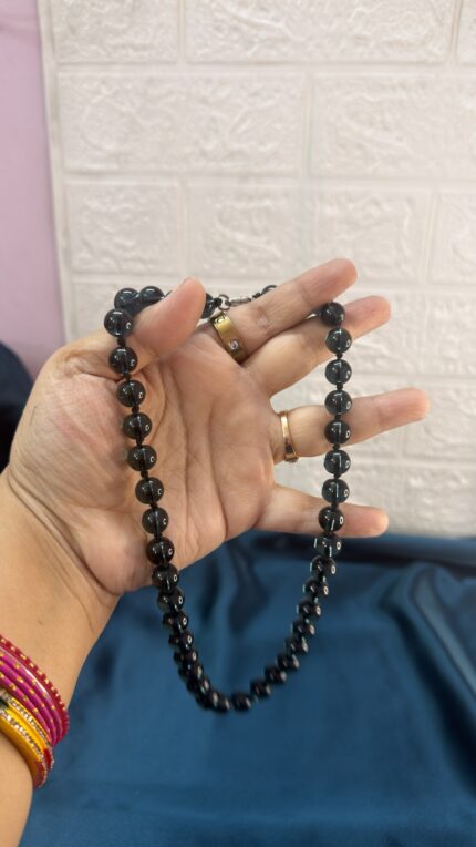 Glass Beads Mala - Black