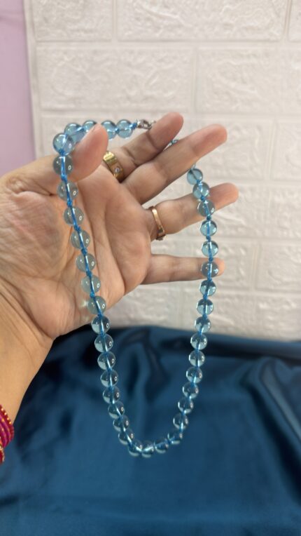 Glass Beads Mala - Sky