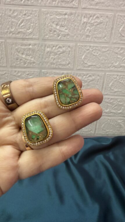 Copper Green Studs